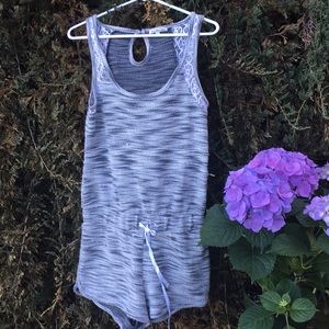 Charlotte Russe knit lace romper